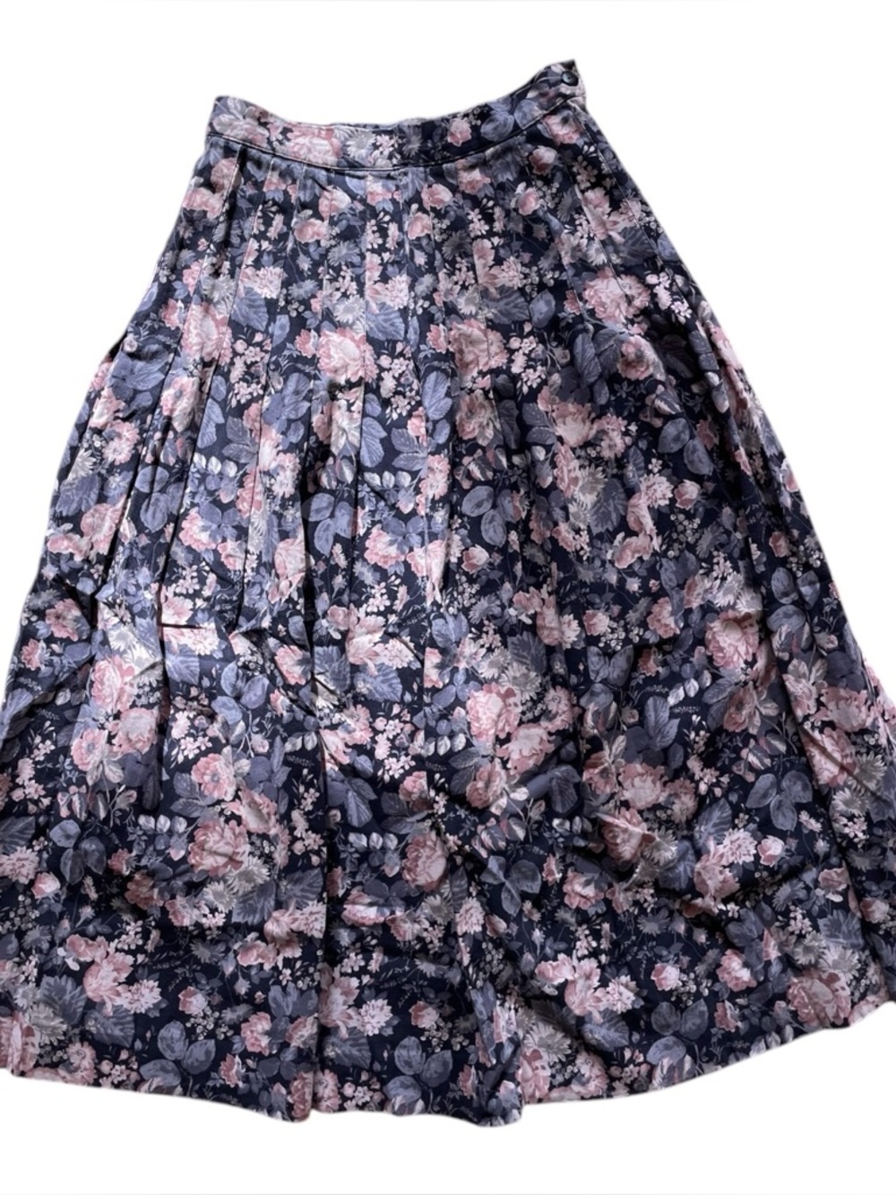 Vintage Laura Ashley Floral Pleated Skirt